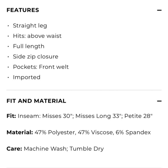 NEW Talbots Refined Bi Stretch Straight Leg Gray Pants Size 4 Charcoal Gray - Picture 9 of 11